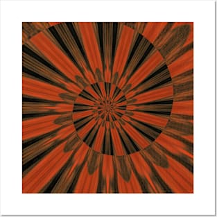 Orange Halloween Abstract Swirl Posters and Art